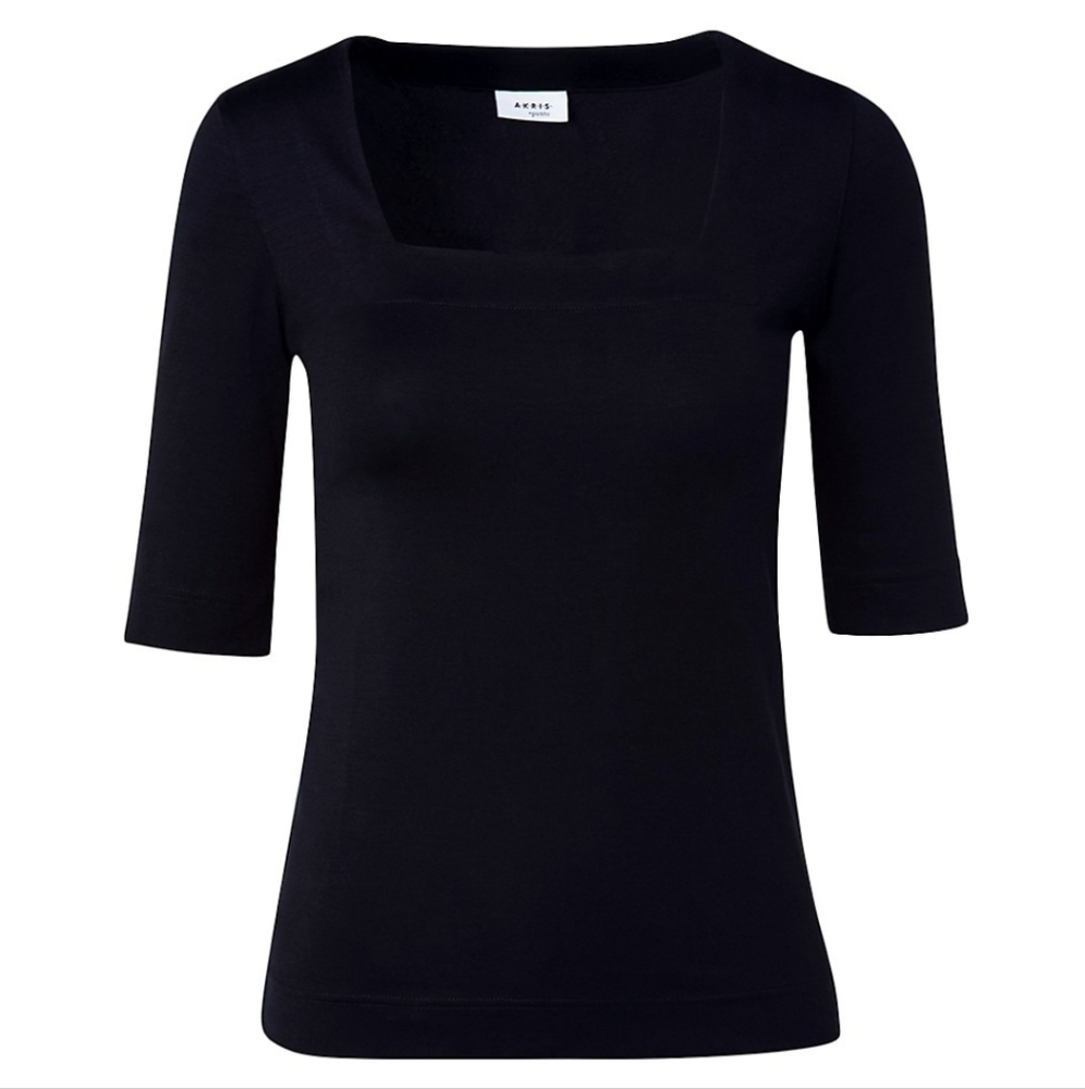 Akris Punto Essentials Jersey Square neck top black medium - Picture 5 of 11